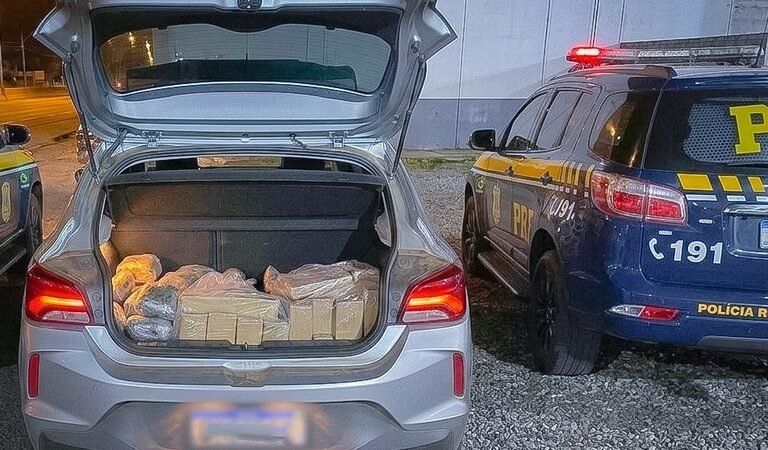 Casal é preso com mais de 160 kg de drogas após abordagem em rodovia durante fiscalização