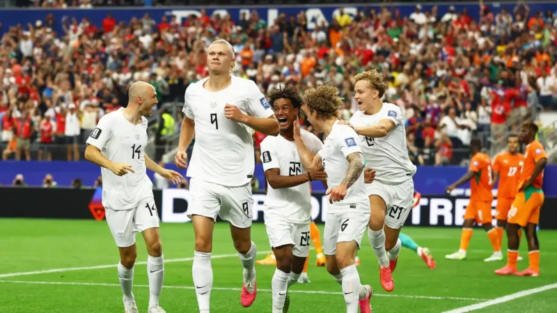 Haaland decide, Noruega vence Costa do Marfim e vai pegar o Brasil