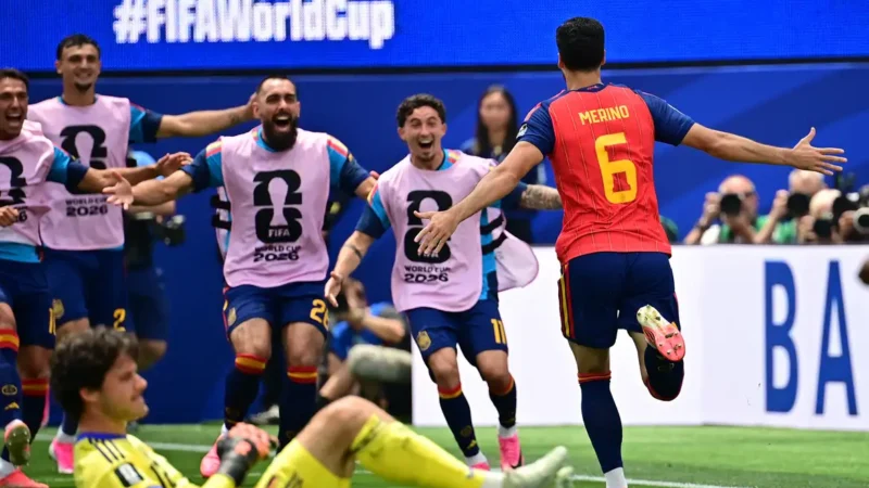 Espanha vai à semifinal e frustra sonho belga; Merino decide outra vez