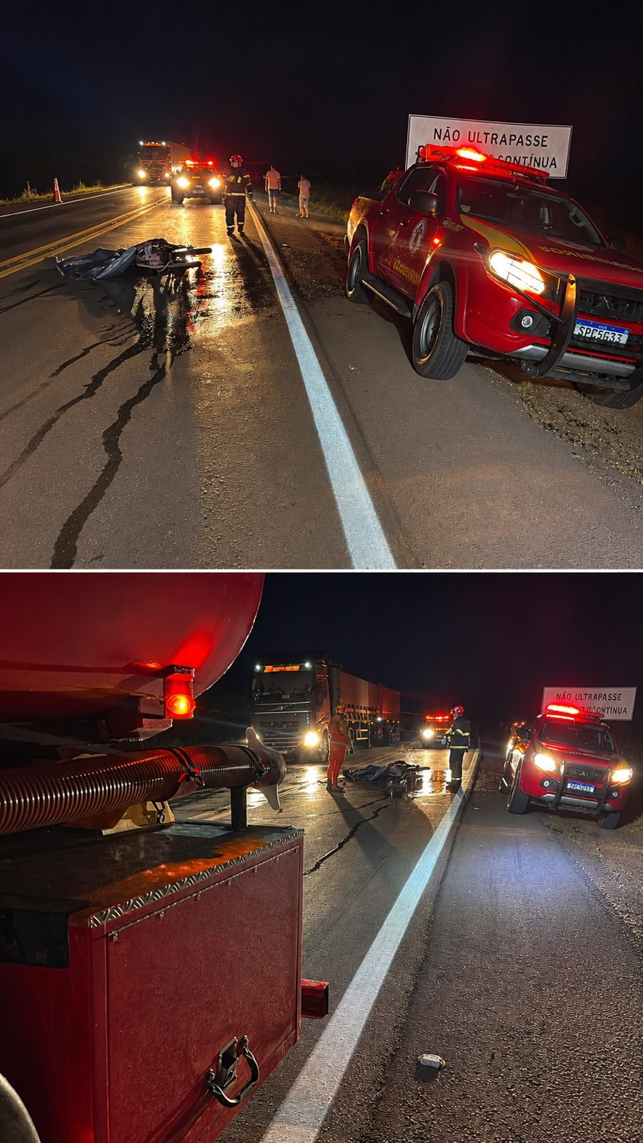 Motociclista morre após acidente seguido de incêndio na BR-163 em Matupá