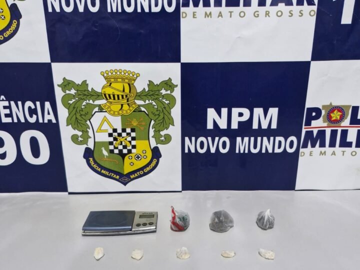 Preso com drogas e balança de precisão durante ação policial contra o tráfico em Novo Mundo