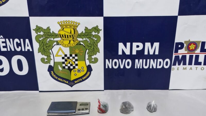 Preso com drogas e balança de precisão durante ação policial contra o tráfico em Novo Mundo