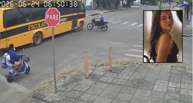 Jovem de 21 anos morre em acidente entre moto e ônibus em Sinop; veja vídeo