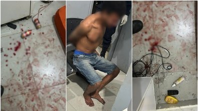 Covarde é preso após quebrar garrafa na cabeça da esposa em MT