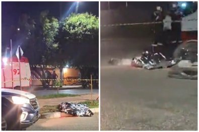 Sogra pula de moto do genro e morre atropelada por carreta em MT