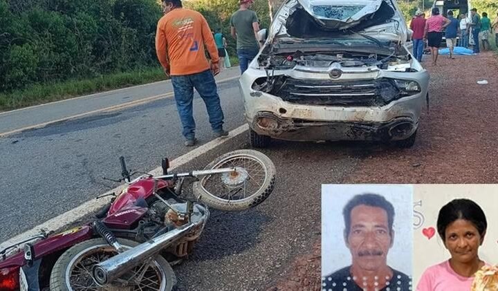 Colisão entre moto e caminhonete deixa dois mortos na BR-222; veja o vídeo