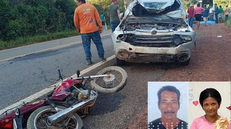 Colisão entre moto e caminhonete deixa dois mortos na BR-222; veja o vídeo