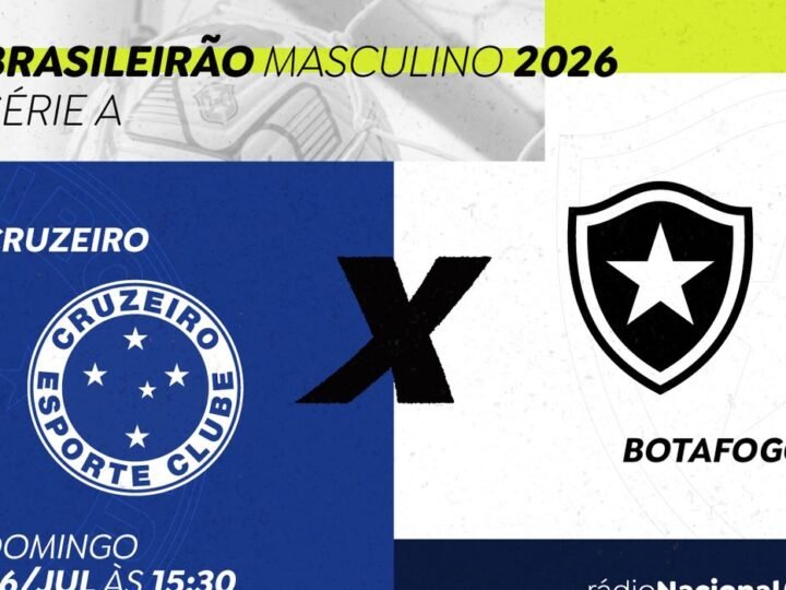 Rádio Nacional transmite neste domingo duelo entre Cruzeiro e Botafogo