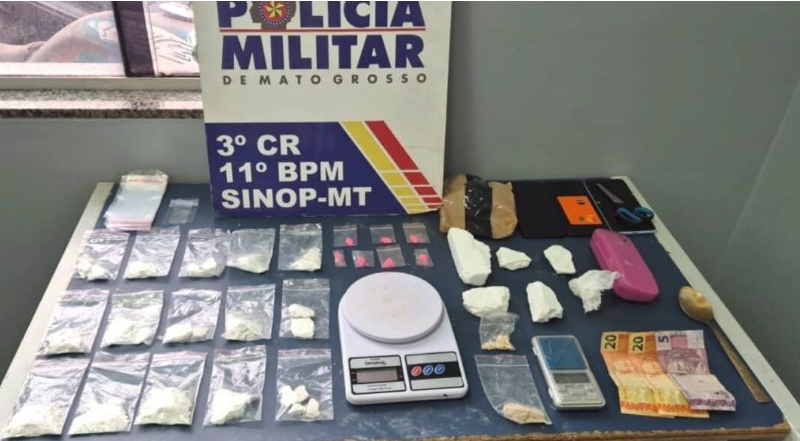 Grupo é preso ao tentar levar drogas para detento e acaba surpreendido pela PM em Sinop