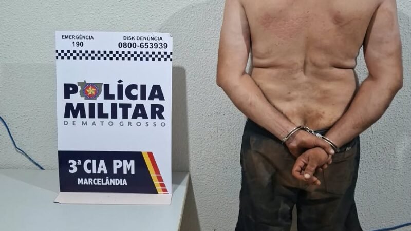 PRESO EM FLAGRANTE: Homem atira contra mulher, persegue vítima no mato e acaba cercado pela PM