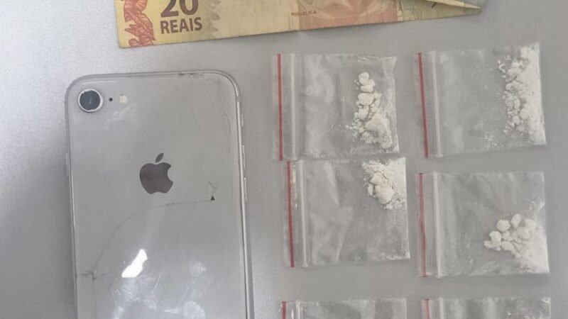 Mensagens de supostos compradores ajudam PM a prender jovem por tráfico de drogas em Terra Nova do Norte