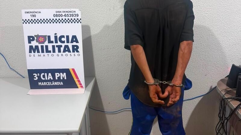 Procurado por furto é localizado e preso durante ação da Polícia Militar em Marcelândia