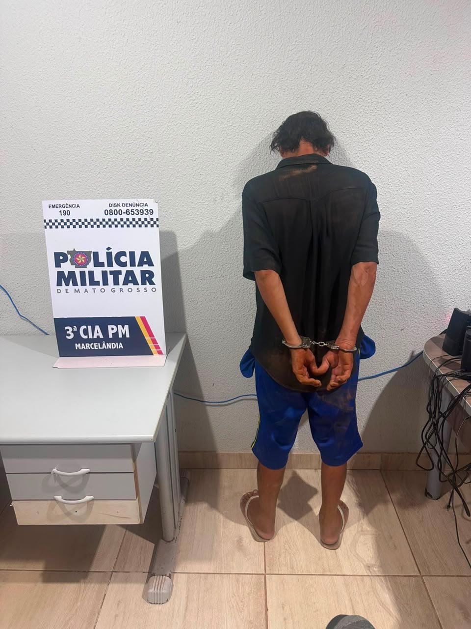 Procurado por furto é localizado e preso durante ação da Polícia Militar em Marcelândia