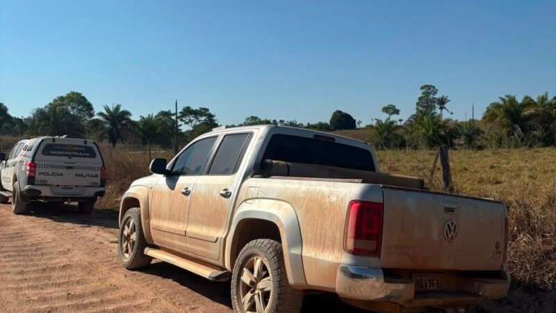 Camionete roubada em garimpo é encontrada abandonada durante diligências no Nortão de MT