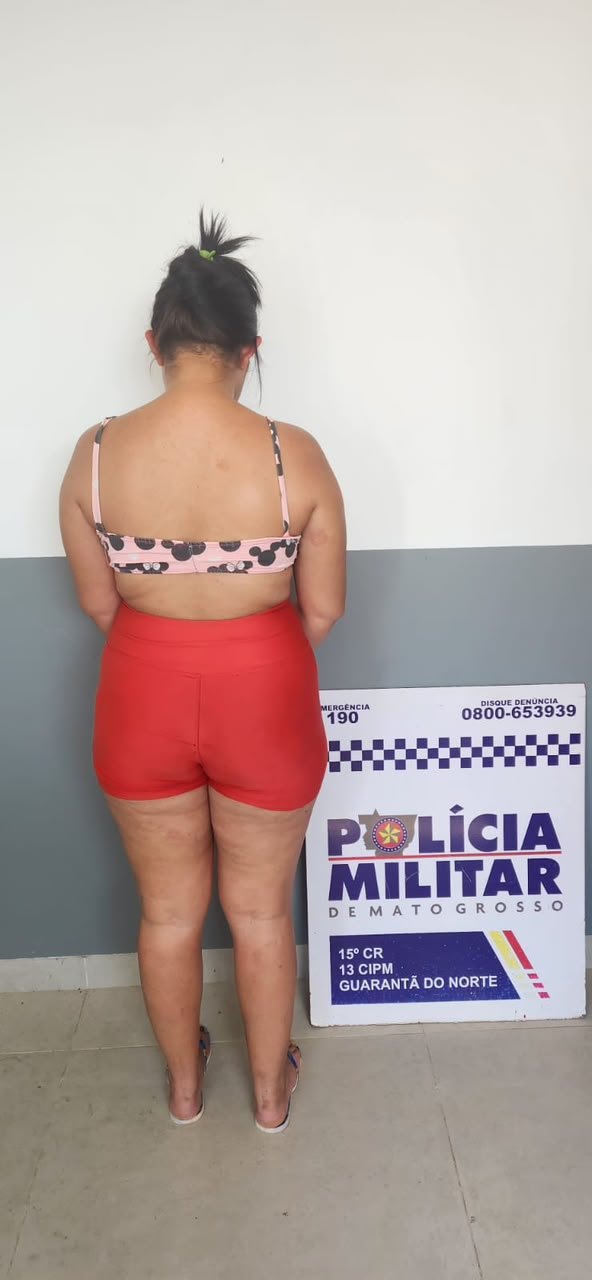 Mulher é presa com mandado em aberto por tráfico de drogas em Guarantã do Norte