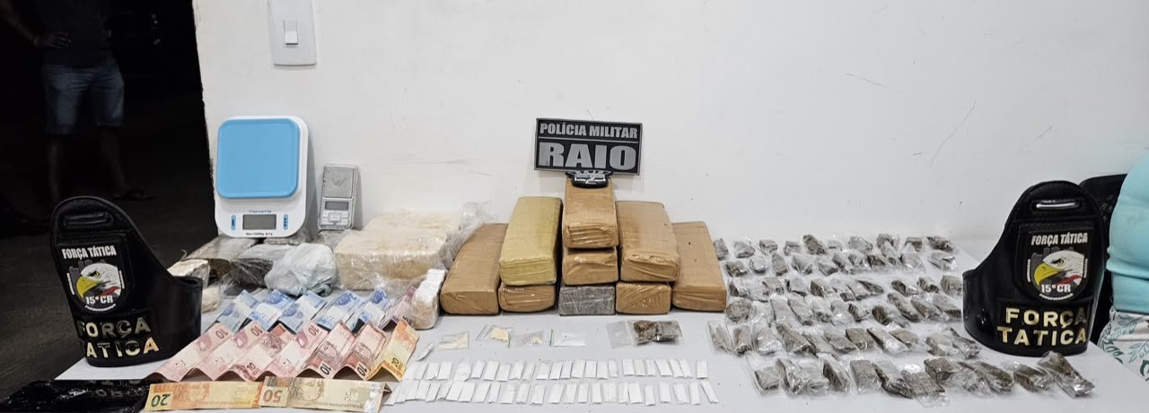 Casal de 47 anos é preso com grande quantidade de drogas durante operação em Peixoto de Azevedo