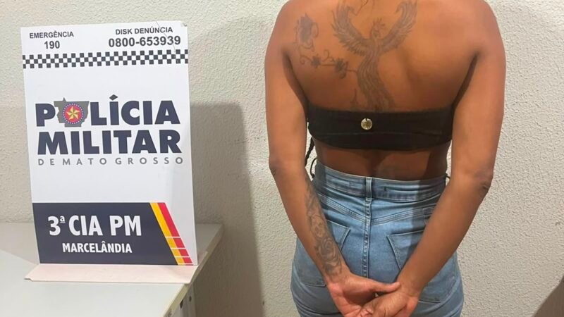 Mulher com mandado de prisão por roubo é detida durante abordagem a ônibus Marcelândia