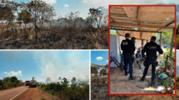 Homem é preso após incêndio de grandes proporções atingir propriedades em Nova Canaã do Norte