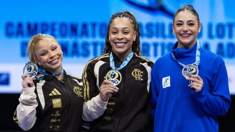 Lorrane Oliveira e Caio Souza são ouro no Brasileiro de Ginástica