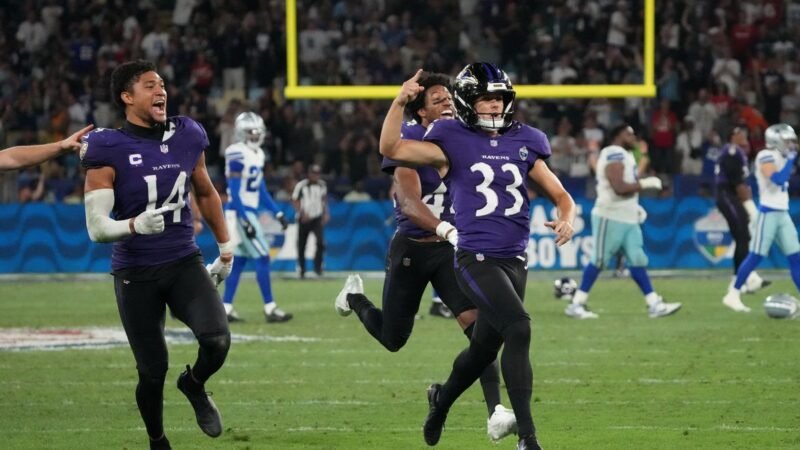 No último segundo, Baltimore Ravens batem Dallas Cowboys no Rio