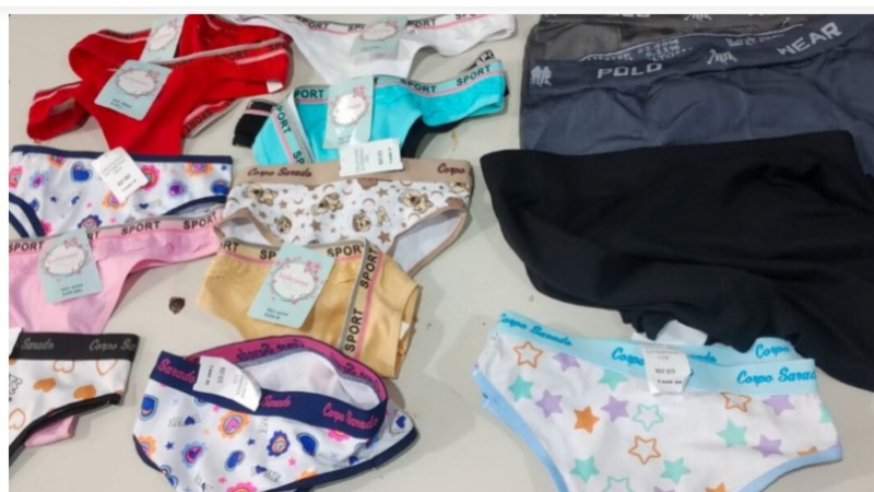 Homem é preso com roupas íntimas furtadas e chama atenção durante abordagem