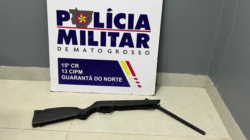 Suspeito armado é preso após tentar fugir e ameaçar policiais durante abordagem em Guarantã do Norte