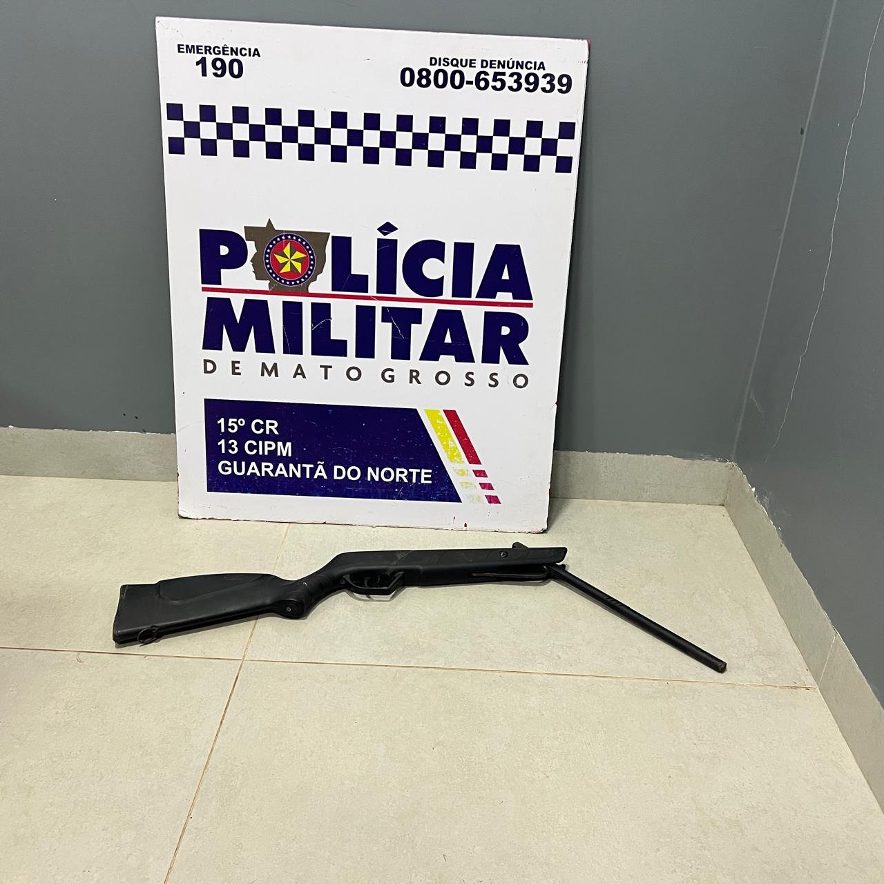 Suspeito armado é preso após tentar fugir e ameaçar policiais durante abordagem em Guarantã do Norte