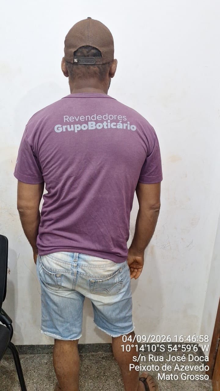 Homem procurado pela Justiça é preso durante abordagem de trânsito em Peixoto de Azevedo