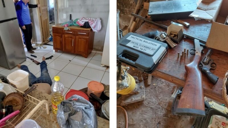 Polícia apreende armas durante investigação da morte de pai e dois filhos no Nortão
