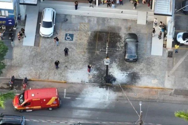 Pedestre é atingido por explosão de transformador e sofre queimaduras graves em Sorriso