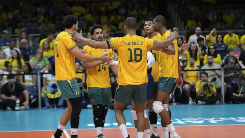 Brasil vence Venezuela e está no mundial de vôlei masculino