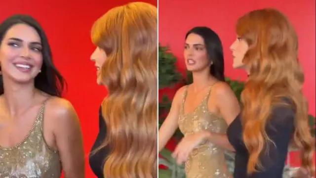 Kendall Jenner elogia cabelo de Marina Ruy Barbosa em Veneza