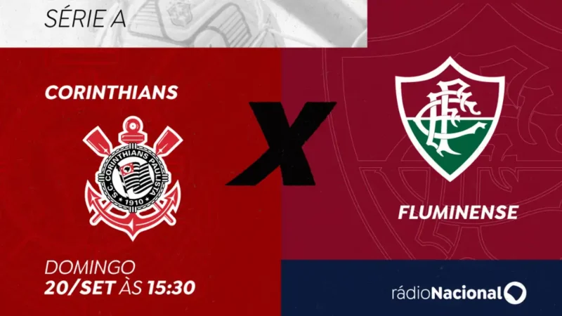 Rádio Nacional exibe Corinthians x Fluminense neste domingo