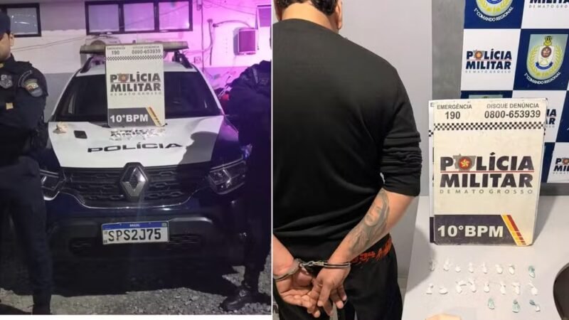 Homem é preso após PM encontrar 19 porções de cocaína em trailer