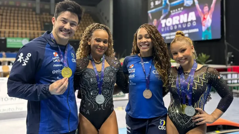 Brasil fecha Copa do Mundo de ginástica com mais cinco pódios