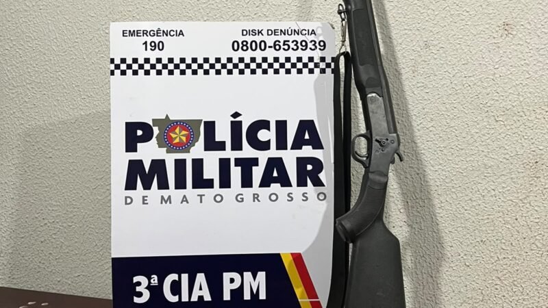 Homem é preso após tiros e armas são encontradas em residência em Marcelândia
