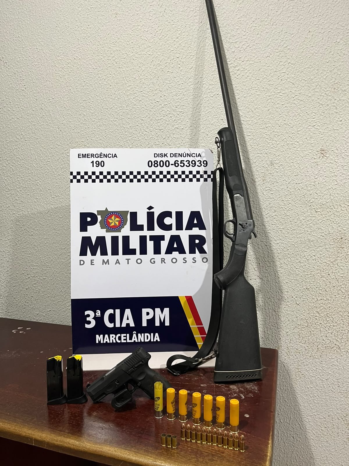 Homem é preso após tiros e armas são encontradas em residência em Marcelândia