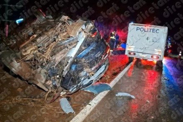 Acidente mata pai e deixa mãe e dois filhos feridos em rodovia de MT